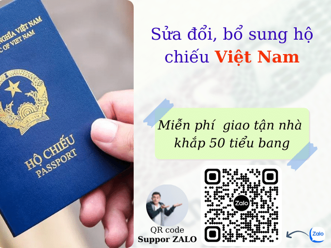 Sửa đổi, bổ sung hộ chiếu Việt Nam