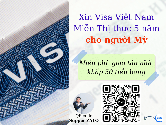 Xin Visa Việt Nam Miễn Thị thực 5 năm cho người Mỹ